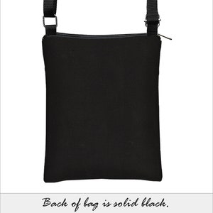 Unisex Crossbody Bag Minimalist Fabric Travel Bag Black Cross Body Bag Shoulder Bag Purse zipper pocket charcoal gray RTS image 2