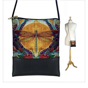 Umhängetasche Boho Schultertasche Boho Libelle Geldbörse Handytasche Kleine Schultertasche Libelle Geschenke blau lila rot gold RTS