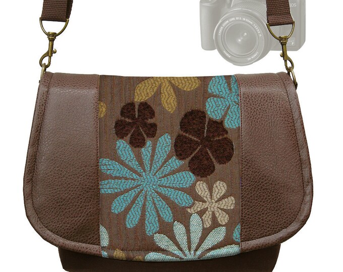SLR Camera Bag Dslr Camera Bag Messenger Bag Vegan Brown Etsy