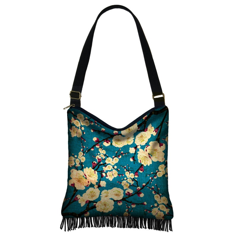 Hippie Bag w/ Zipper Fringe Purse Bohemian Hobo Bag Etsy