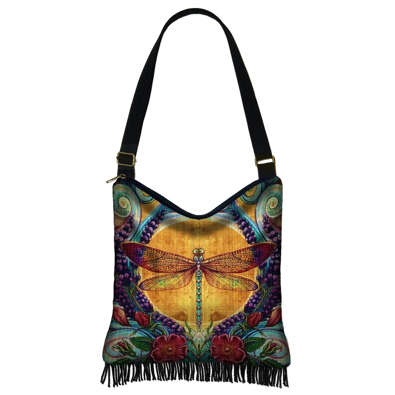 Boho Dragonfly Tissu Hippie Bag Hobo Purse Crossbody Bag Etsy