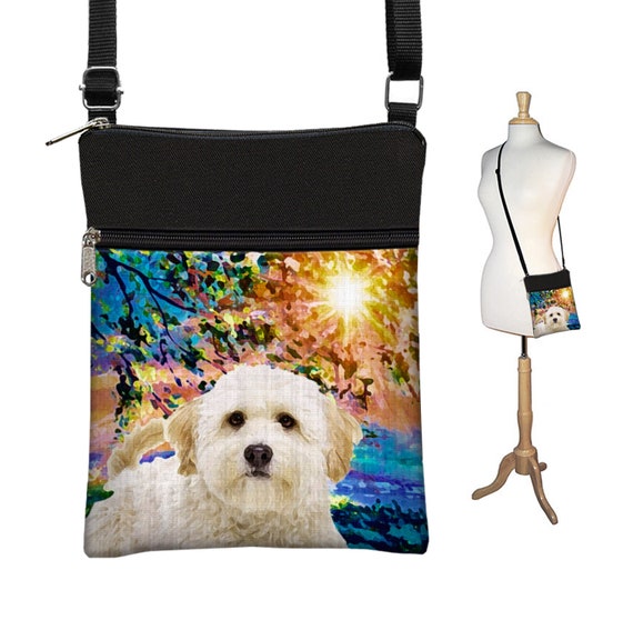 Maltese Dog Fabric Bag with Zipper Small Crossbody Bags for Etsy