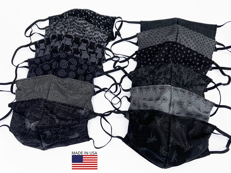 Choice of 24 Fabrics Cotton Face Mask Washable USA Made Etsy