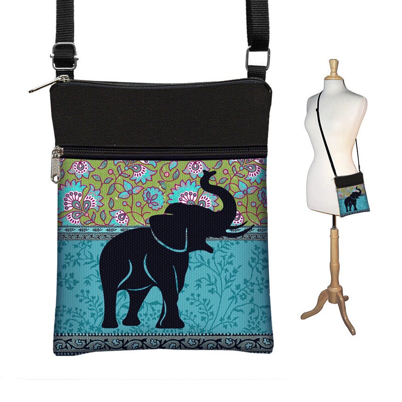 Paisleys Elephant Pattern Print Crossbody Bags main image 0