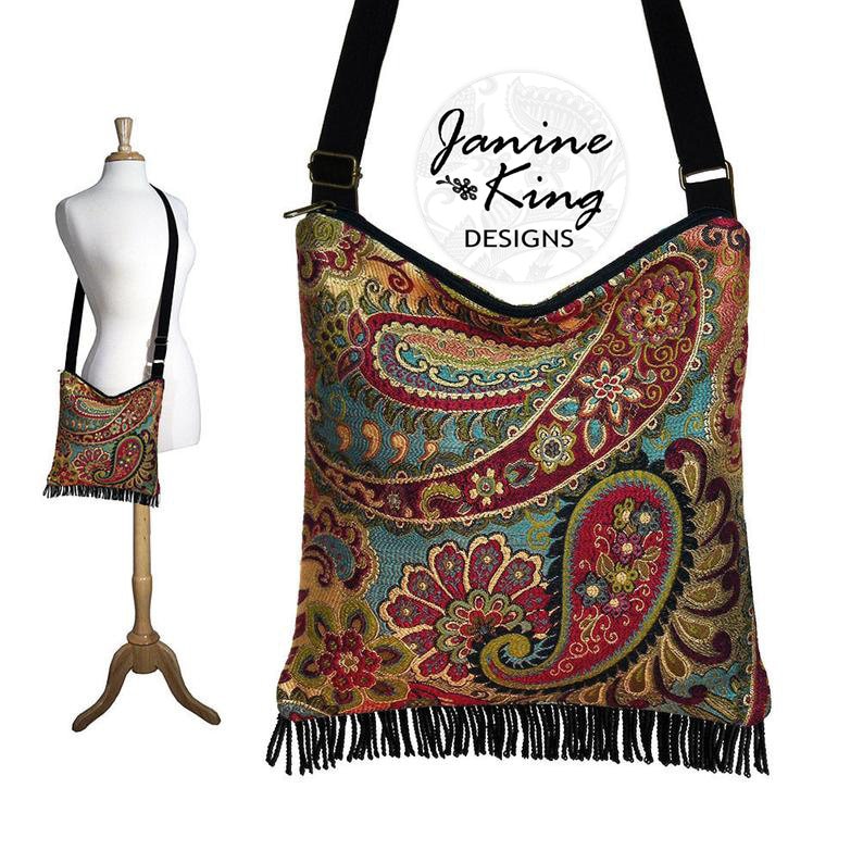 Bohemian Purse Gypsy Fringe Bag Slouch Hobo Hippie Purse Boho Etsy