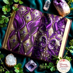 Mystical Purple Fantasy Backgrounds – Printable Junk Journal and Scrapbook Paper for Witchy, Romantic, Gothic and Vintage Paper Crafts