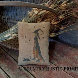 Primitive Miss Grimhild Pillow Tuck Cross Stitch E Pattern PDF
