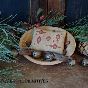 Primitive Ornamente für Weihnachten Redwork Cupboard Keep Kreuzstich E Muster PDF