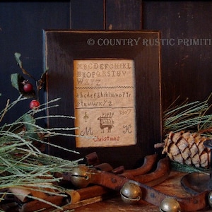 Primitive Christmas 1807 Sampler Cross Stitch E Pattern PDF