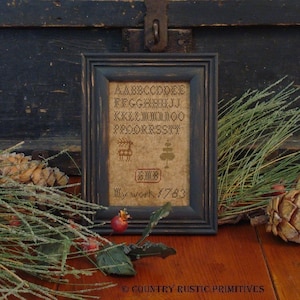 Primitive Christmas My Work Sampler Cross Stitch E Pattern PDF