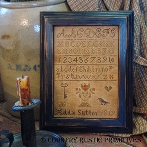 Primitive Addie Sutton Cross Stitch Sampler E Pattern PDF