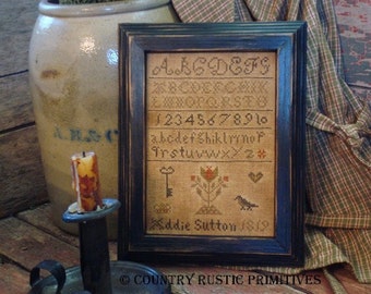 Primitive Addie Sutton Cross Stitch Sampler E Pattern PDF