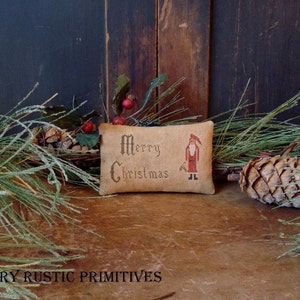 Primitive Merry Christmas Cupboard Keep Cross Stitch E Pattern PDF image 2