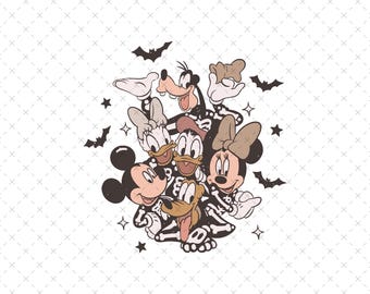 Halloween Mouse and Friends SVG, Trick or Treat Masquerade (SVG & PNG)