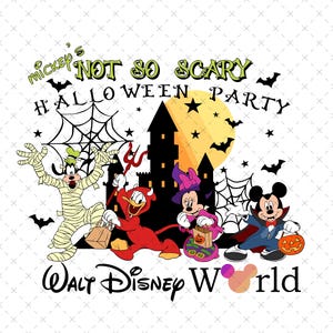 Halloween Not So Scary PNG, Halloween Party Png, Mouse And Friends Png, Halloween Costume Png, Trick Or Treat Png, Halloween Masquerade Png