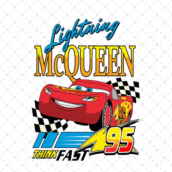 Cars Png, Cars Svg, Lightning McQueen Png, Think Fast Cars Png, Png Cars Sublimation Design, Digital File, Instant Download