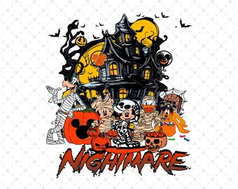 Nightmare On Main Street PNG, Retro Halloween (Digital Download)