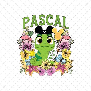 Retro Rapunzel Pascal Png, Retro Princess Png, Retro Pascal Png, Floral Pascal Png, Pascal, Only Png, Instant Download, Digital File