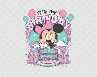 It's My Birthday Shirt PNG, Mouse Girl Birthday Png, Birthday Girl Png, Birthday Girl Shirt Design Png, Birthday Squad Png, Magical Birthday