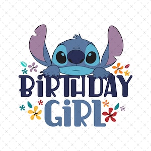 Stitch Birthday SVG PNG, Kids Birthday Celebration (Digital File)