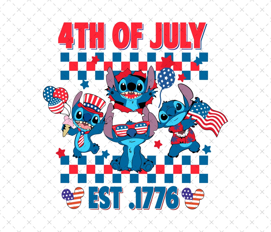 Stitch 4th of July SVG: Patriotic Design (digital Download) - Etsy