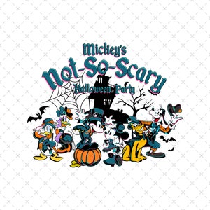 Not So Scary Halloween Party 2024 Png, Spooky Season, Mouse And Friend Halloween, Boo Png, Happy Halloween, Pumpkin Halloween Png
