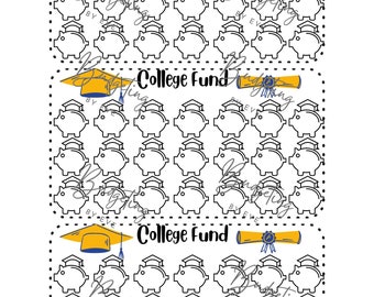 College Fund Savings Challenge Tracker, College Fund Saving Template ...