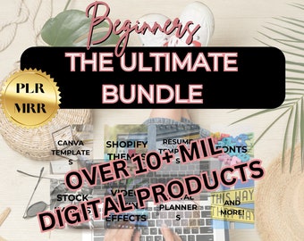 Beginners Ultimate PLR Bundle Resell Digital Products Bundle , Passive Income,Private Label Rights (PLR) and Master Resell Rights (MRR)
