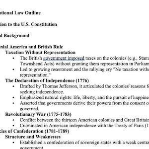 U.S. Constitutional Law Outline