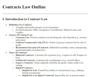 The ULTIMATE 1L OUTLINE BUNDLE! Includes: Contracts, Property, Torts, Civil Procedure, and Criminal Law
