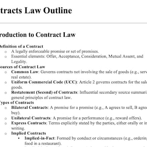 Contracts Law Outline