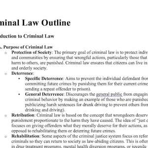 Criminal Law Outline