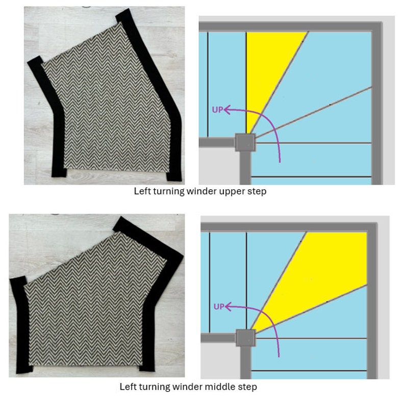 Java Quality Herringbone Stair Runner With One Side Cotton Black Border