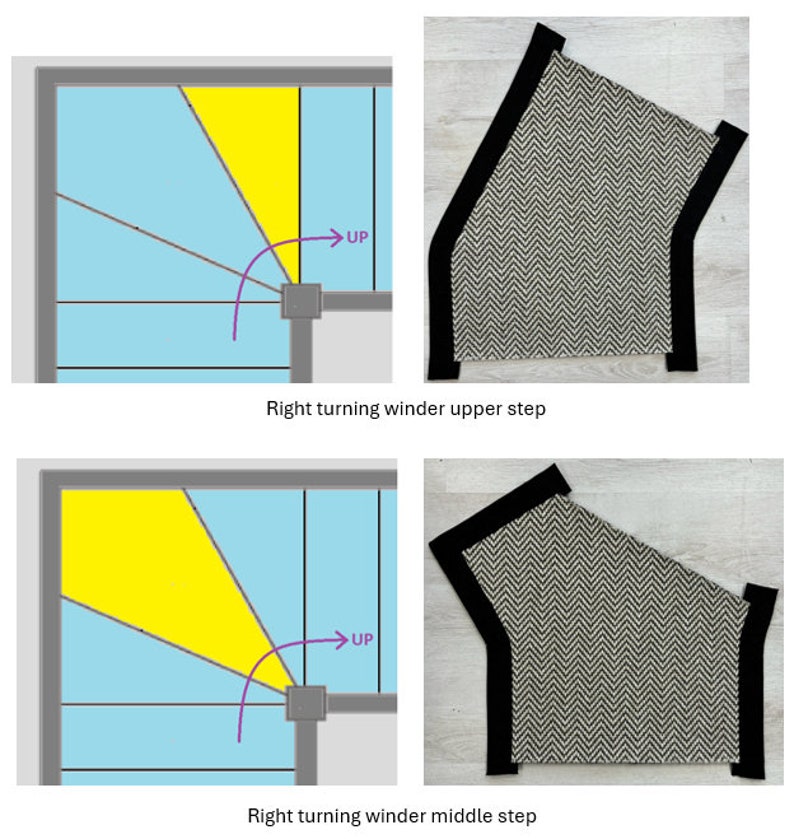 Java Quality Herringbone Stair Runner With One Side Cotton Black Border