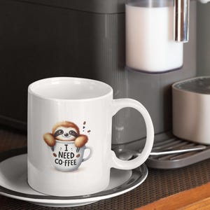 Sloth Mug, Sloth Lovers Coffee Mugs, Hipster Nerdy Animal Coffee Mug, 11 oz coffee mug, Sloth Lovers Gifts Cup Mug, Sloth Coffee Cup