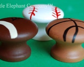 set/3 Sports Nail Covers (aka Drawer Knobs)