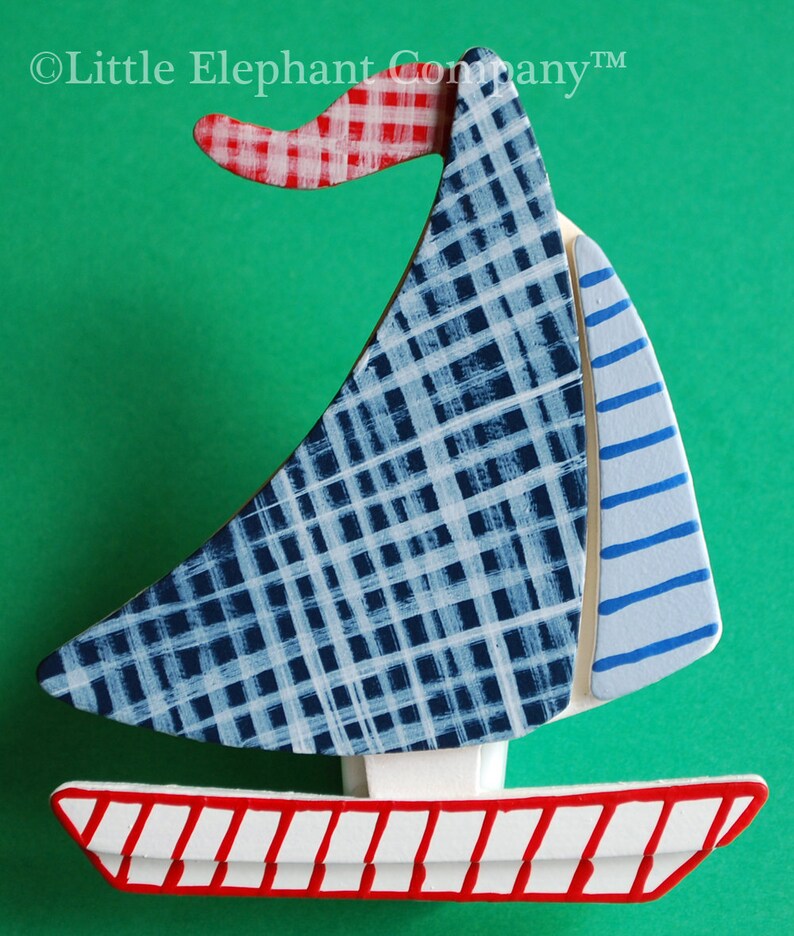 Sail Boat Quilt Clips  Set/3 image 2
