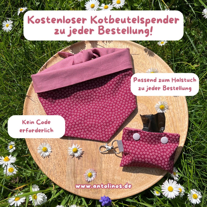 Hundehalstuch Erdbeeren zum Wenden Bild 2