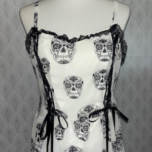 Royal Bones Corset Style Skull Goth Cocktail Party Dress - Size XL