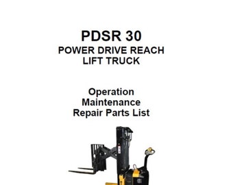 BIGJOE PDSR30 Reach Truck Service, Repair and Parts Manual PDF