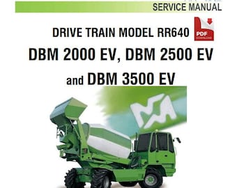 Merlo Betonmischer Antriebsstrang RR640 Werkstatt Handbuch DBM2000EV - DBM3500EV