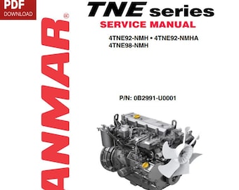 Yanmar 4TNE92 4TNE98 Diesel Engine Maintenance, Service and Repair Manual  Utilev Yale Hyster Misubishi