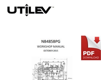 Xinchai NB485BPG Diesel Engine Maintenance, Service and Repair Manual  Utilev Hangcha Heli