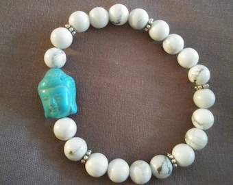 Buddha's Dream ~ Howlite Turquoise Gemstone Bracelet