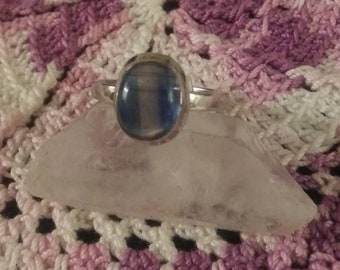 Genuine Blue Kyanite Sz 9 Sterling Silver Handmade Ring