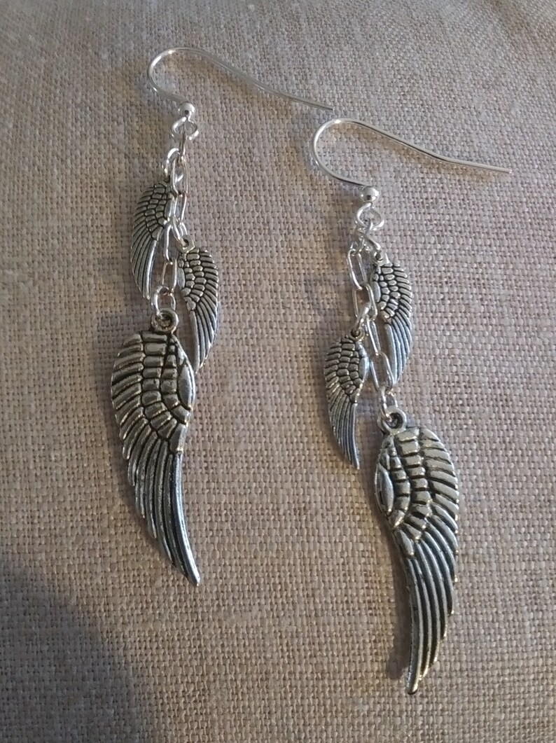 just like the white wing dove Angel Wing Crystal Earrings Stevie Nicks Fleetwood Mac Fairy Gypsy Witch Goddess Crystal Rhiannon Dreams No Crystals