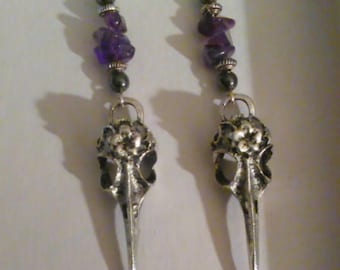 Dark Twilight ~ Raven Gemstone Earrings