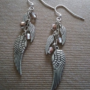 just like the white wing dove Angel Wing Crystal Earrings Stevie Nicks Fleetwood Mac Fairy Gypsy Witch Goddess Crystal Rhiannon Dreams Copper Matte