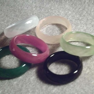 U Pick  Faceted Multi Color Gemstone Band Rings