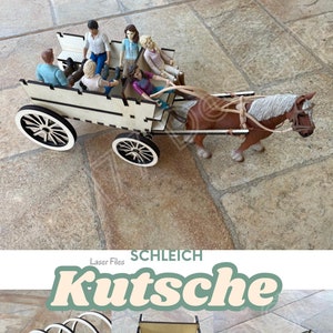 Carrello fai da te per figure Schleich - file laser digitali .dxf .svg .ai per taglio laser compensato da 4 mm